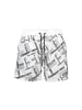 Karl Lagerfeld Weiße Polyester-Badeshorts