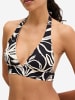 Marc O'Polo Triangel-Bikini-Top Abstract Floral in black/white cotton print