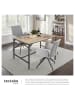 tectake Esstisch Belfast 120 x 75 x 75 cm, Industrial Holz hell, Eiche Sonoma