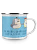 Mr. & Mrs. Panda Emaille Tasse 50. Hochzeitstag Goldene Hochzeit... in Sky Blue
