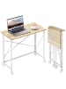 HOMCOM Klappbarer Schreibtisch-80L x 40B x 75H cm-Naturholz