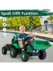 COSTWAY Elektro Traktor mit Anhänger & Schaufel in Grün