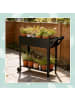 relaxdays Hochbeet in Schwarz- (B)85 x (H)80 x (T)50 cm