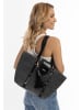 IZIA Damen Shopper Bag in Schwarz Beige
