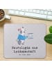 Mr. & Mrs. Panda Mauspad Neurologin Leidenschaft mit Spruch in Grau Pastell