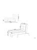 Beliani Chaiselongue LOIRET in Schwarz/Silber - (W) 179 x (H) 93 x (L) 76 cm symmetrisch