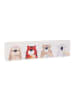 relaxdays Kindergarderobe in Braun/ Grau - (B)38 x (H)10 x (T)5,5 cm