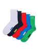 Happy Socks Socken 5er Pack in Weiß/Schwarz/Rot/Blau/Grün