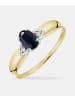Diamant L'éternel Ring, mit Saphir, 375 Gelbgold