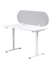 Beliani Schreibtischtrennwand SPARKY in Grau - (W) 120 x (H) 40 x (L) 2 cm