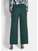 GOLDNER Kurzgröße:  Elegante Palazzohose VERA in Bouclé in smaragd