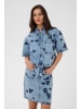 Kaffe Hemd KAbabena Baggy fit in Blue Denim W/ Navy Flower Emb.