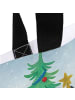Mr. & Mrs. Panda Tote Bag Pinguin Weihnachtsbaum Design ohne Spruch in Weiß