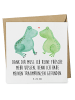 Mr. & Mrs. Panda Einladungskarte Frosch Liebe mit Spruch in Weiß