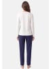 Schiesser Schlafanzug Mix & Relax in Blau / creme