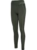 Hummel Hummel Tights Hmlte Training Damen Dehnbarem Feuchtigkeitsabsorbierenden Nahtlosen in CLIMBING IVY/SEAGRASS MELANGE