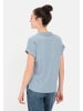 Camel Active T-Shirt mit Polokragen aus Organic Cotton in Blau-Grau