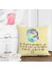 Mr. & Mrs. Panda Couchkissen 40x40 Walfisch Thunfisch mit Spruch in Gelb Pastell