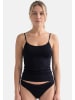 Conta Spaghetti Top Modal in Schwarz / beige