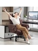 HOMCOM Bürostuhl-80L x 77B x 108-116H cm-Kaffee-Braun
