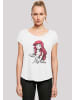 F4NT4STIC Long Cut T-Shirt Ariel Shell Sketch in weiß