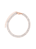 Steel_Art Tennisarmband Damen Zelie silberfarben poliert in rosegoldfarben