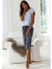 Vivance Active Capri-Pyjama in hellblau/dunkelblau-geblümt