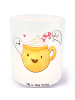 Mr. & Mrs. Panda Windlicht aus Glas Kaffee Gespenst ohne Spruch in Transparent