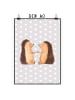Mr. & Mrs. Panda Plakat Igel Liebe ohne Spruch in Grau Pastell