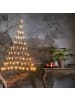 STAR Trading LED Lichternetz Tannenbaum mit Sternen Wanddeko 120x90cm