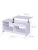 relaxdays Couchtisch in Weiß - (B)110 x (H)50 x (T)50 cm