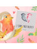 Mr. & Mrs. Panda Einladungskarte Axolotl Liebe mit Spruch in Grau Pastell