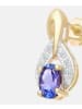 Diamant L'éternel Ohrhänger aus 375 Gelbgold mit Diamant mit Tansanit