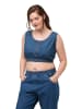 Ulla Popken Blusentop in blue denim