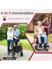 COSTWAY Rollator mit Luftbereifung faltbar bis 140 kg in Rot