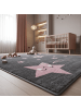 KADIMA DESIGN Kinderteppich Waschbar Sterne TASNA Strapazierfähig OEKO-TEX in Pink