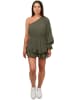 Reichstadt Damen Relaxed Fit Sommerkleid mit Shorts in Khaki