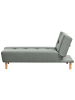 Beliani Chaiselongue ALSTEN in Grün/Braun - (W) 75 x (H) 80 x (L) 161 cm