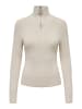 JACQUELINE de YONG Rippstrick Pullover Reißverschluss JDYMAGD in Beige