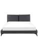 Beliani 2-tlg Doppelbett MELLE in Grau/Schwarz