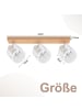 ZMH Deckenleuchte in weiß 3-flammige E14 Holz Modern Küchelampe