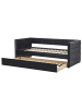 Beliani Tagesbett CHAVONNE  II in Schwarz - (W) 99 x (H) 80 x (L) 218 cm