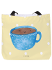 Mr. & Mrs. Panda Strandtasche Kaffee Tasse ohne Spruch in Gelb Pastell