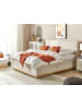 Beliani Boxspring Bett DYNASTY in Beige/Braun - (W) 200 x (H) 122 x (L) 217 cm