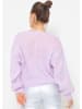 SASSYCLASSY Oversize Strick-Pullover in flieder