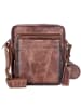 Greenland Nature Mascu & Line Umhängetasche Leder 25 cm in brown