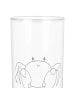 Mr. & Mrs. Panda Wasserglas Sternzeichen Krebs ohne Spruch in Transparent