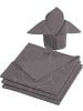 Erwin Müller Jacquard, Baumwollmischung Serviette 4er-Pack Oberhausen in anthrazit