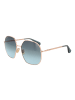 Max Mara Frauen Sonnenbrille Quadratisch Rose Gold