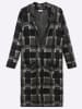sheego Long-Strickjacke in schwarz-graphit-kariert